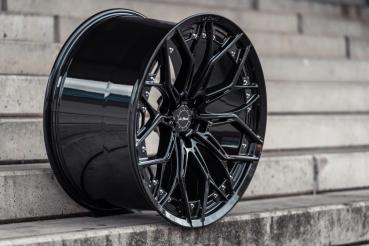 LC-F9 11x22 Glossy Black ET20 5x112 66,6 FITMENT: RS6/RS7